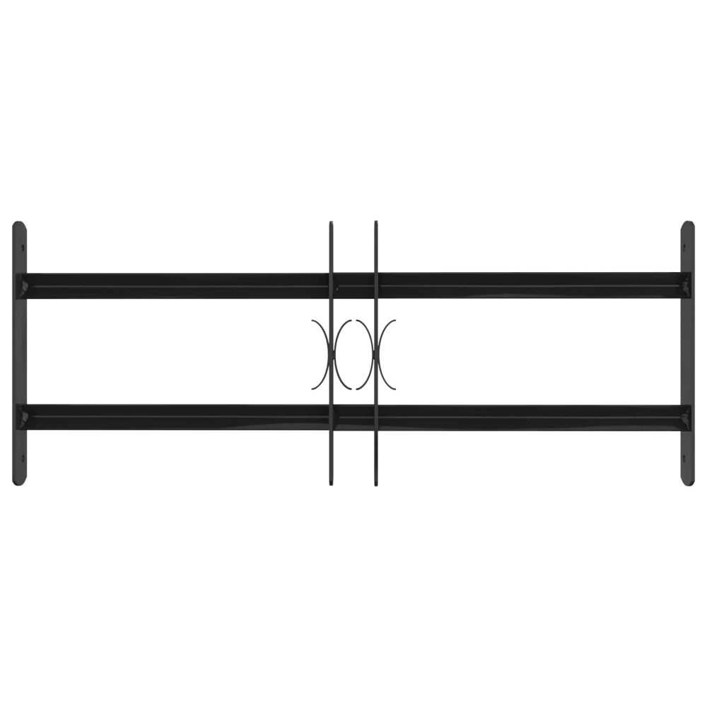 Produktbild för Fönstergaller 76 x 30 cm Pulverlackerat stål Svart