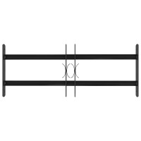 Produktbild för Fönstergaller 76 x 30 cm Pulverlackerat stål Svart