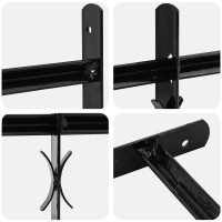 Produktbild för Fönstergaller 115 x 30 cm Pulverlackerat stål Svart