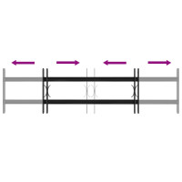 Produktbild för Fönstergaller 115 x 30 cm Pulverlackerat stål Svart