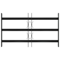 Produktbild för Fönstergaller 75.5 x 45 cm Pulverlackerat stål Svart