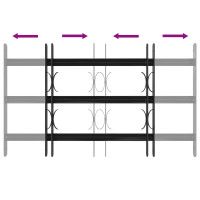 Produktbild för Fönstergaller 75.5 x 45 cm Pulverlackerat stål Svart
