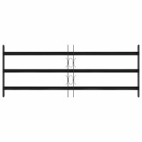 Produktbild för Fönstergaller 116 x 45 cm Pulverlackerat stål Svart