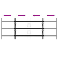 Produktbild för Fönstergaller 116 x 45 cm Pulverlackerat stål Svart