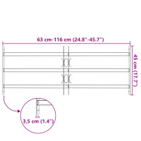 Produktbild för Fönstergaller 116 x 45 cm Pulverlackerat stål Svart