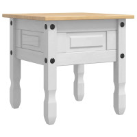 Produktbild för Sidobord med låda Corona Vit 50 x 50 x 50 cm Massiv furu