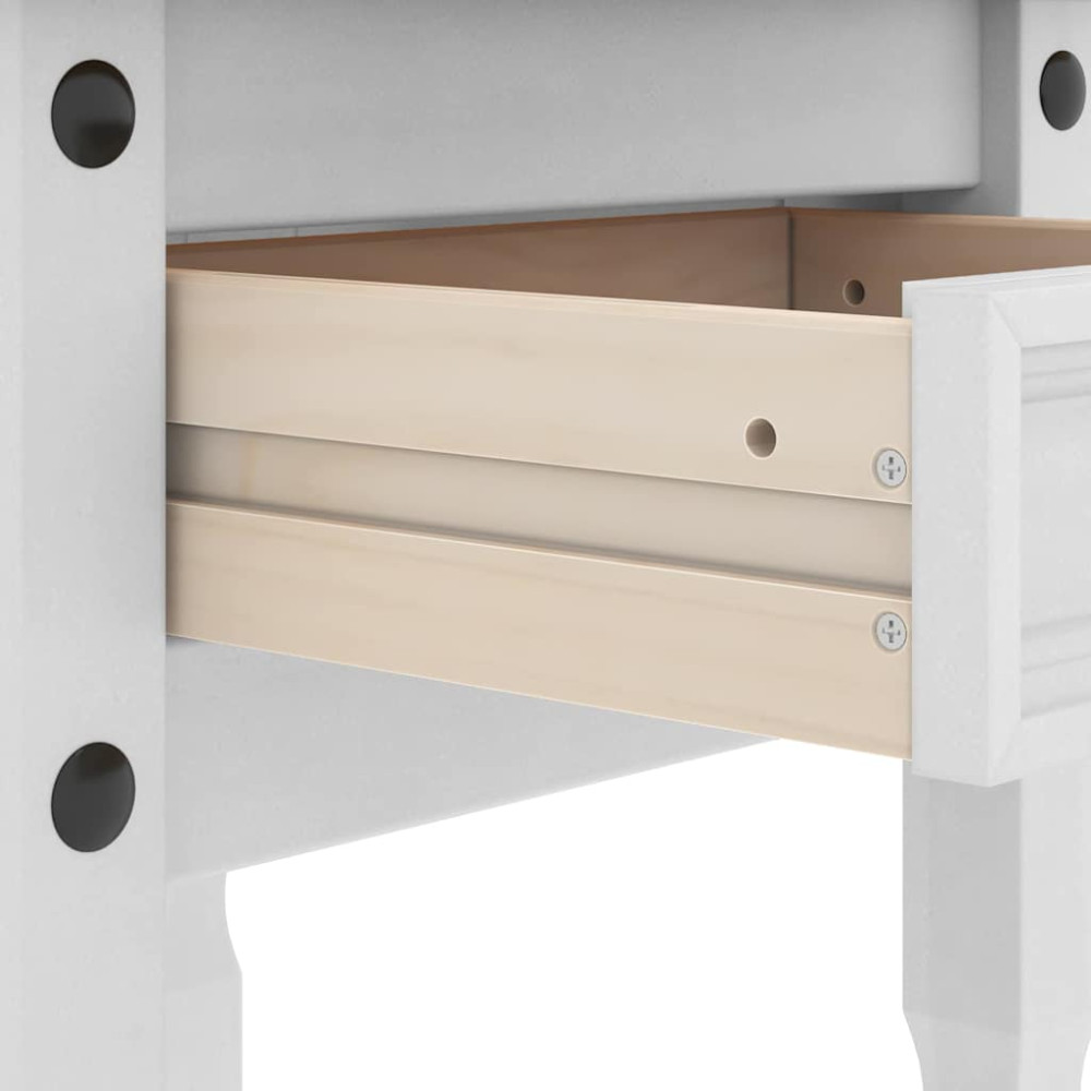 Produktbild för Sidobord med låda Corona Vit 50 x 50 x 50 cm Massiv furu
