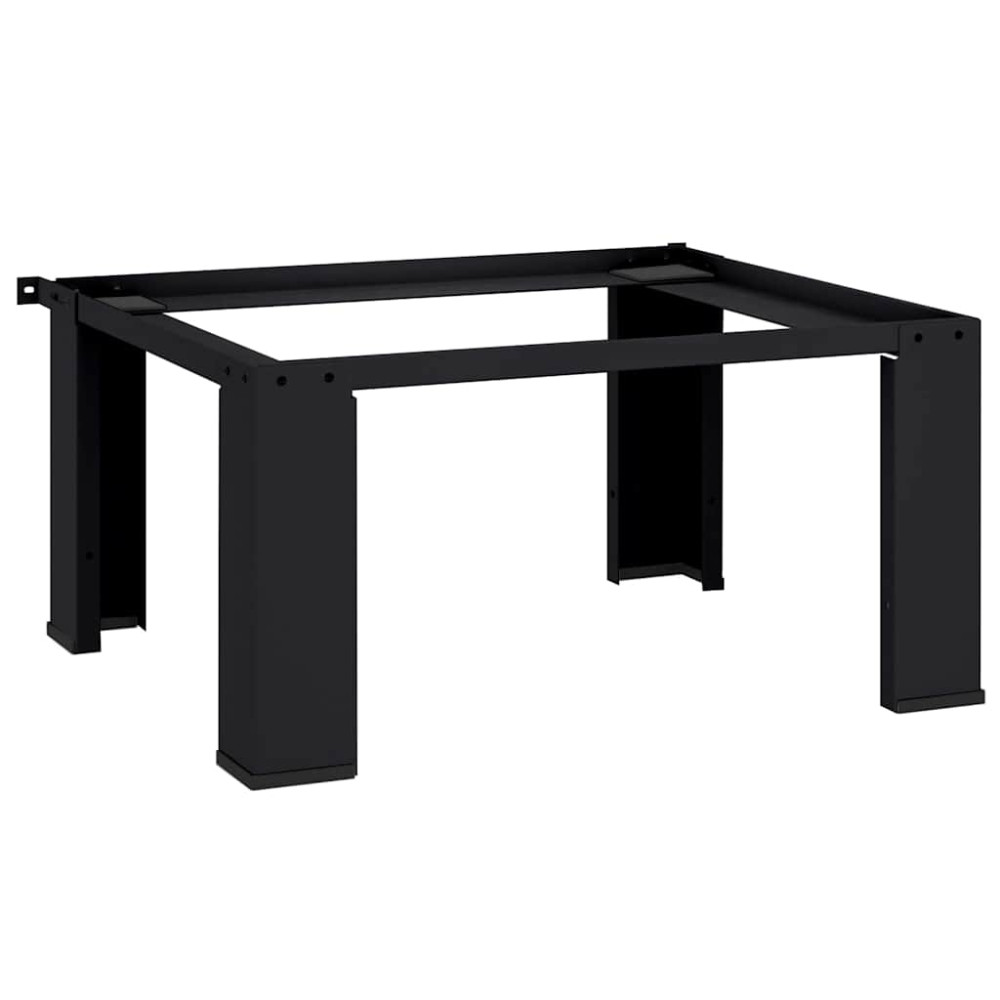 Produktbild för Tvättmaskin Pedestal Svart 64 x 55 x 32,5 cm Stål