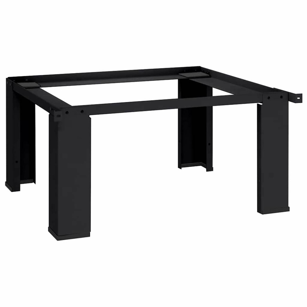 Produktbild för Tvättmaskin Pedestal Svart 64 x 55 x 32,5 cm Stål