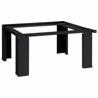 Produktbild för Tvättmaskin Pedestal Svart 64 x 55 x 32,5 cm Stål