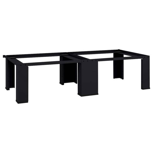vidaXL Tvättmaskin Pedestal 2 pcs Svart 127 x 54,5 x 32,5 cm Stål