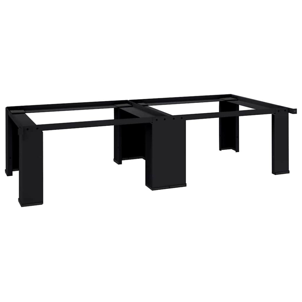 Produktbild för Tvättmaskin Pedestal 2 pcs Svart 127 x 54,5 x 32,5 cm Stål