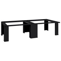 Produktbild för Tvättmaskin Pedestal 2 pcs Svart 127 x 54,5 x 32,5 cm Stål