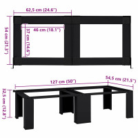 Produktbild för Tvättmaskin Pedestal 2 pcs Svart 127 x 54,5 x 32,5 cm Stål