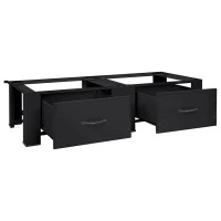 Produktbild för Tvättmaskin Pedestal 2 pcs Svart 127 x 54,5 x 32,5 cm Stål