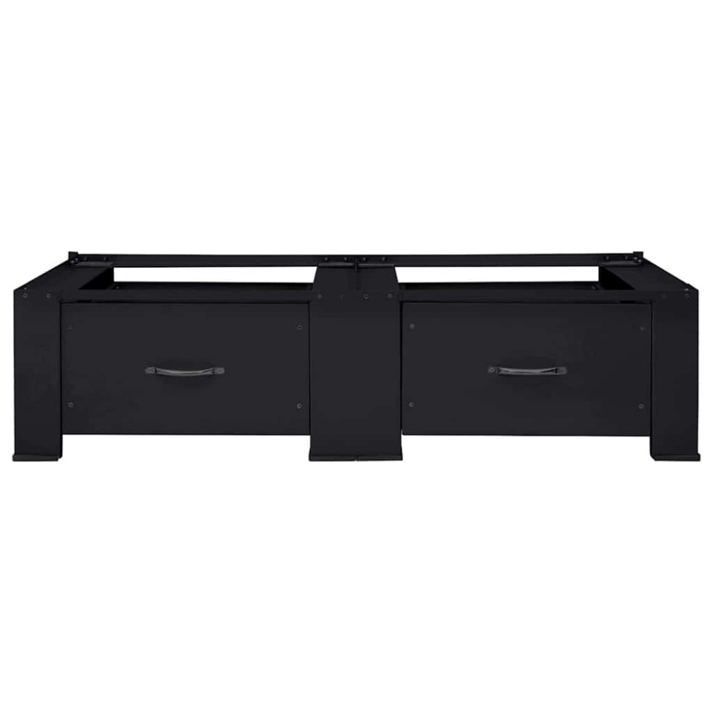 Produktbild för Tvättmaskin Pedestal 2 pcs Svart 127 x 54,5 x 32,5 cm Stål