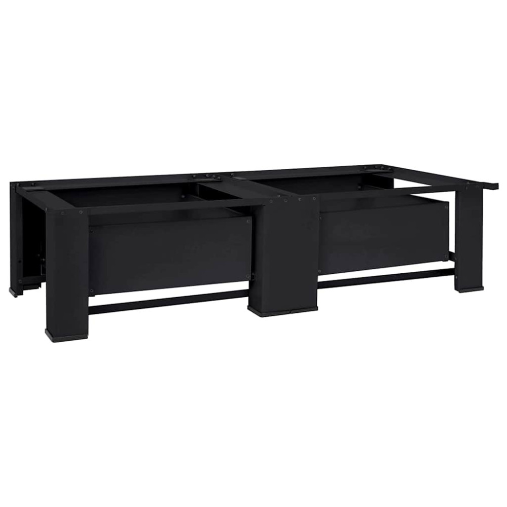 Produktbild för Tvättmaskin Pedestal 2 pcs Svart 127 x 54,5 x 32,5 cm Stål