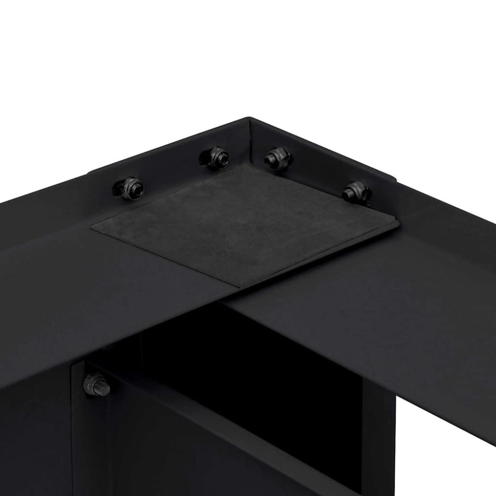 Produktbild för Tvättmaskin Pedestal 2 pcs Svart 127 x 54,5 x 32,5 cm Stål