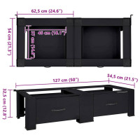 Produktbild för Tvättmaskin Pedestal 2 pcs Svart 127 x 54,5 x 32,5 cm Stål
