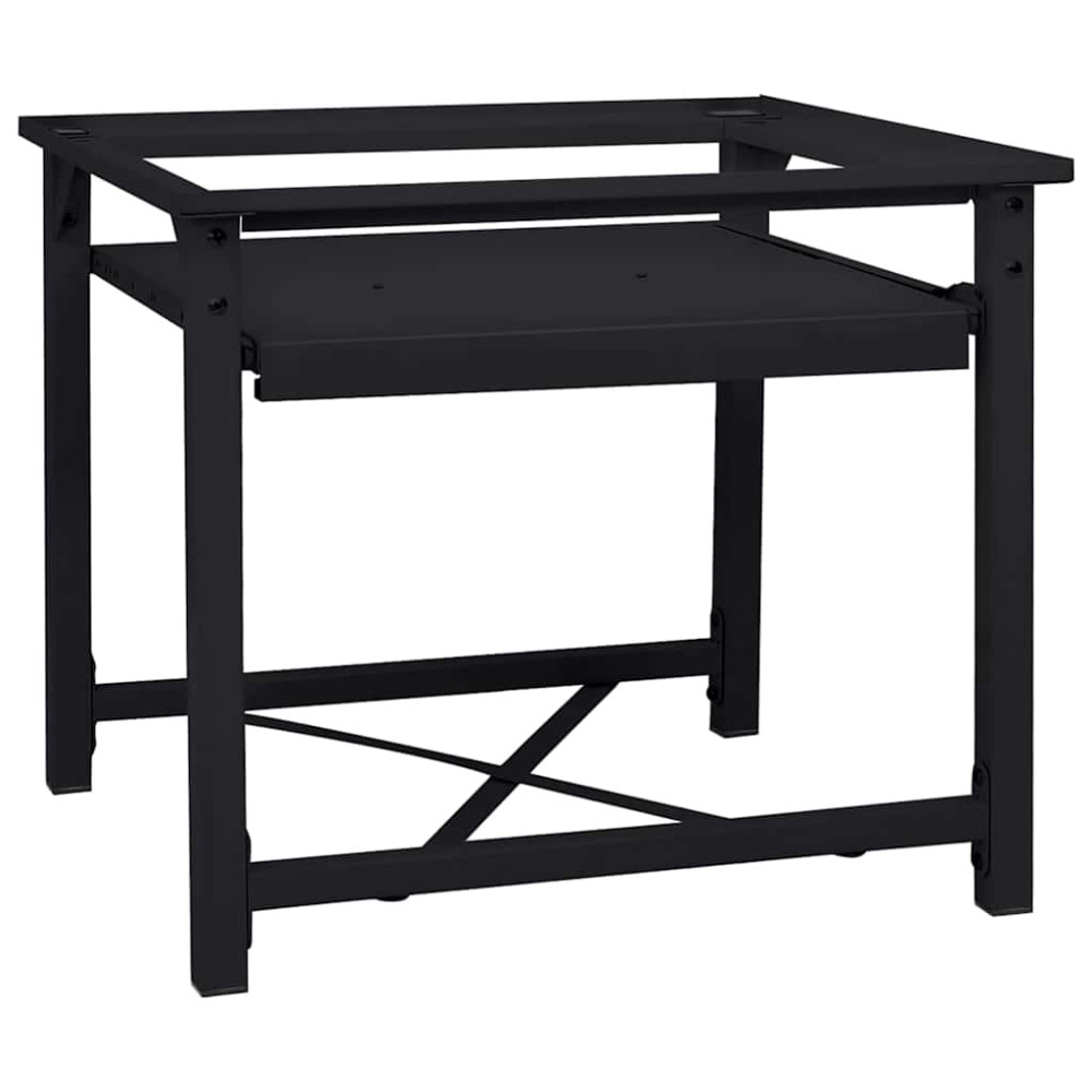Produktbild för Tvättmaskin Pedestal Svart 60 x 56 x 52 cm Stål