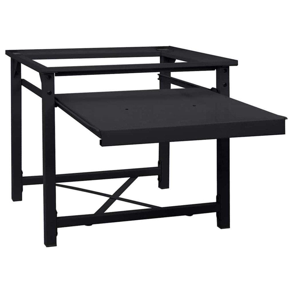 Produktbild för Tvättmaskin Pedestal Svart 60 x 56 x 52 cm Stål