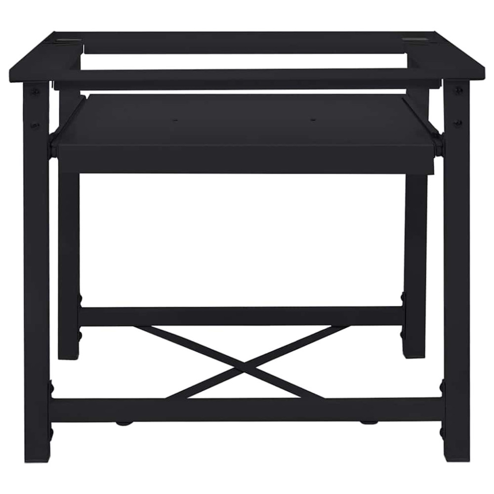 Produktbild för Tvättmaskin Pedestal Svart 60 x 56 x 52 cm Stål