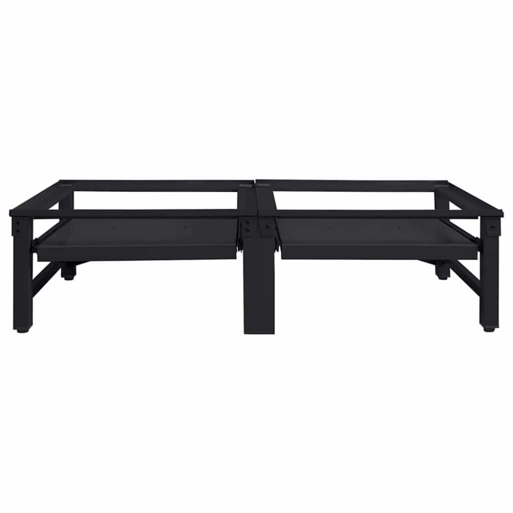 Produktbild för Tvättmaskin Pedestal 2 pcs Svart 124,5 x 61,5 x 32,5 cm Stål