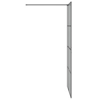 Produktbild för Walk-in Duschvägg Svart 100 x 195 cm härdat glas