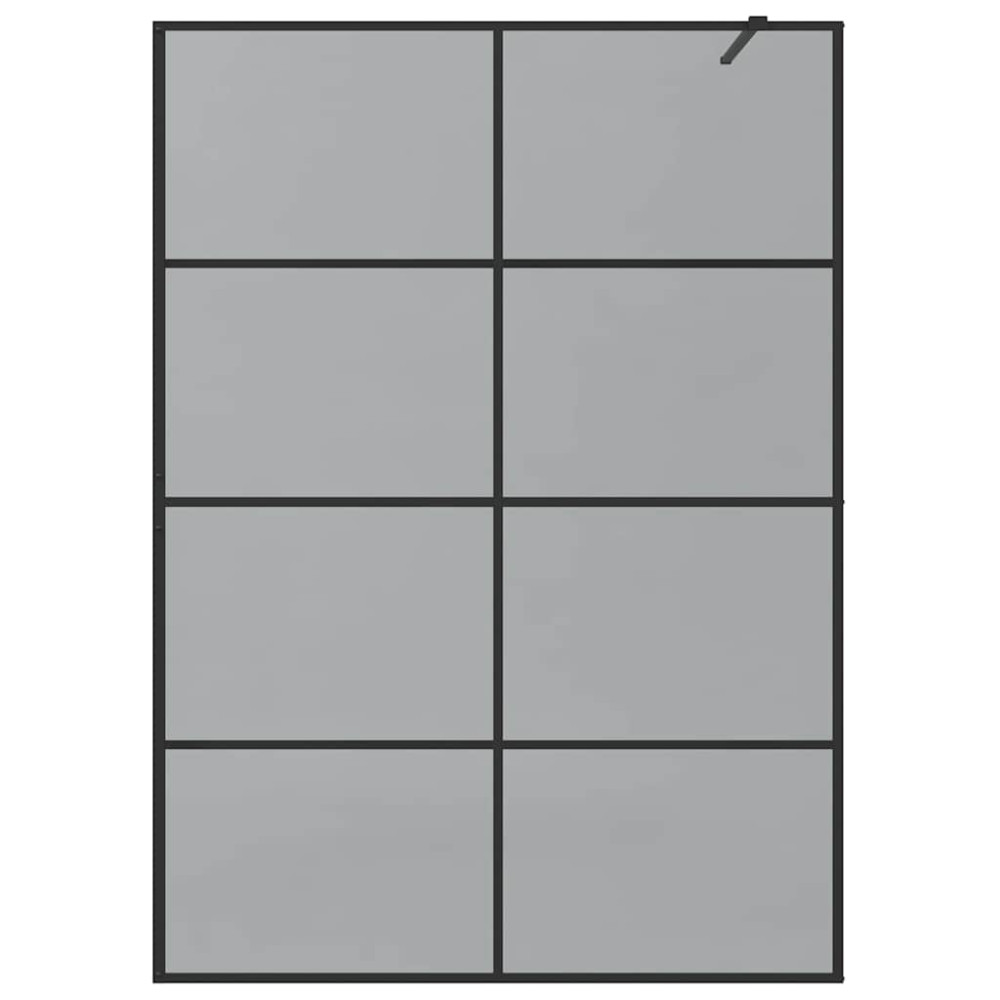 Produktbild för Walk-in Duschvägg Svart 140 x 195 cm härdat glas