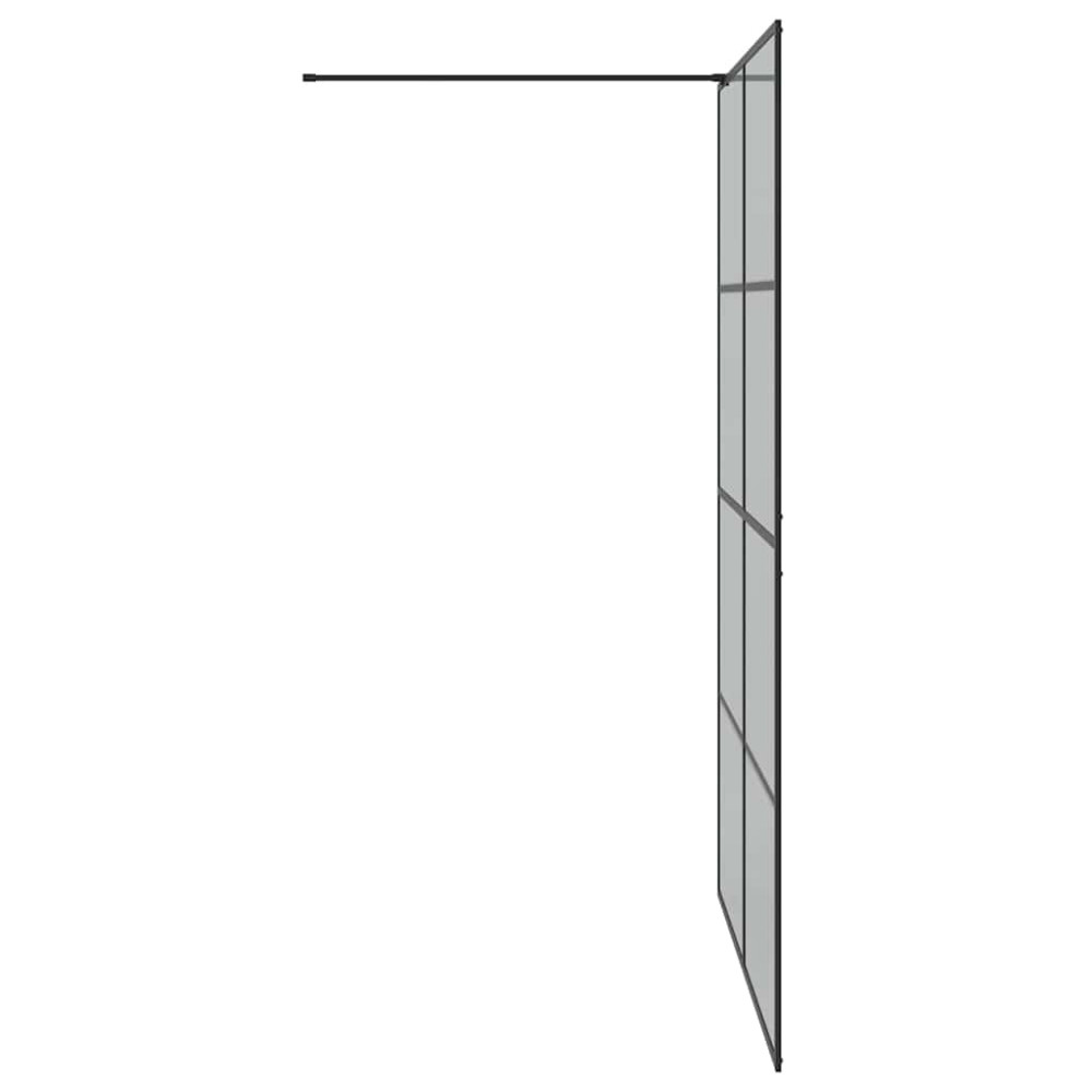 Produktbild för Walk-in Duschvägg Svart 140 x 195 cm härdat glas