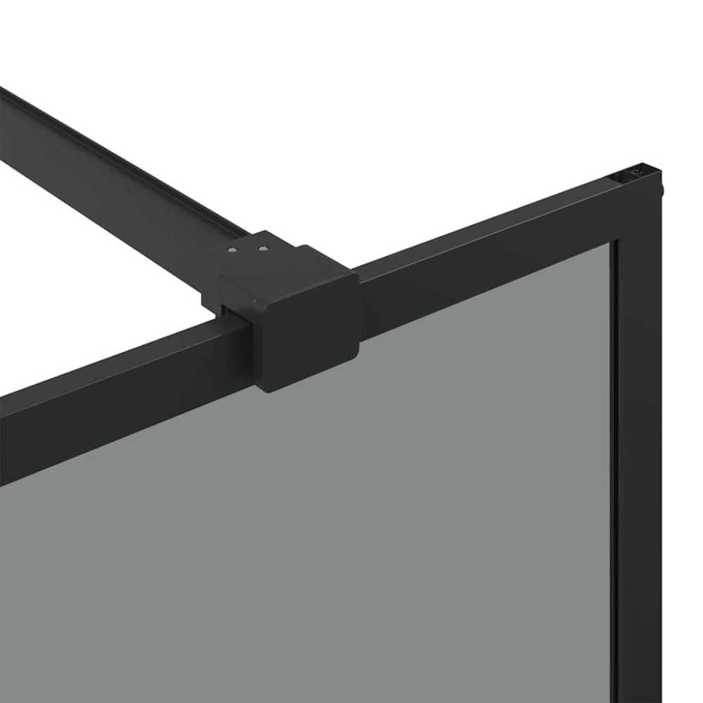 Produktbild för Walk-in Duschvägg Svart 140 x 195 cm härdat glas