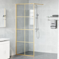 Produktbild för Walk-in Duschvägg Guld 80 x 195 cm härdat glas