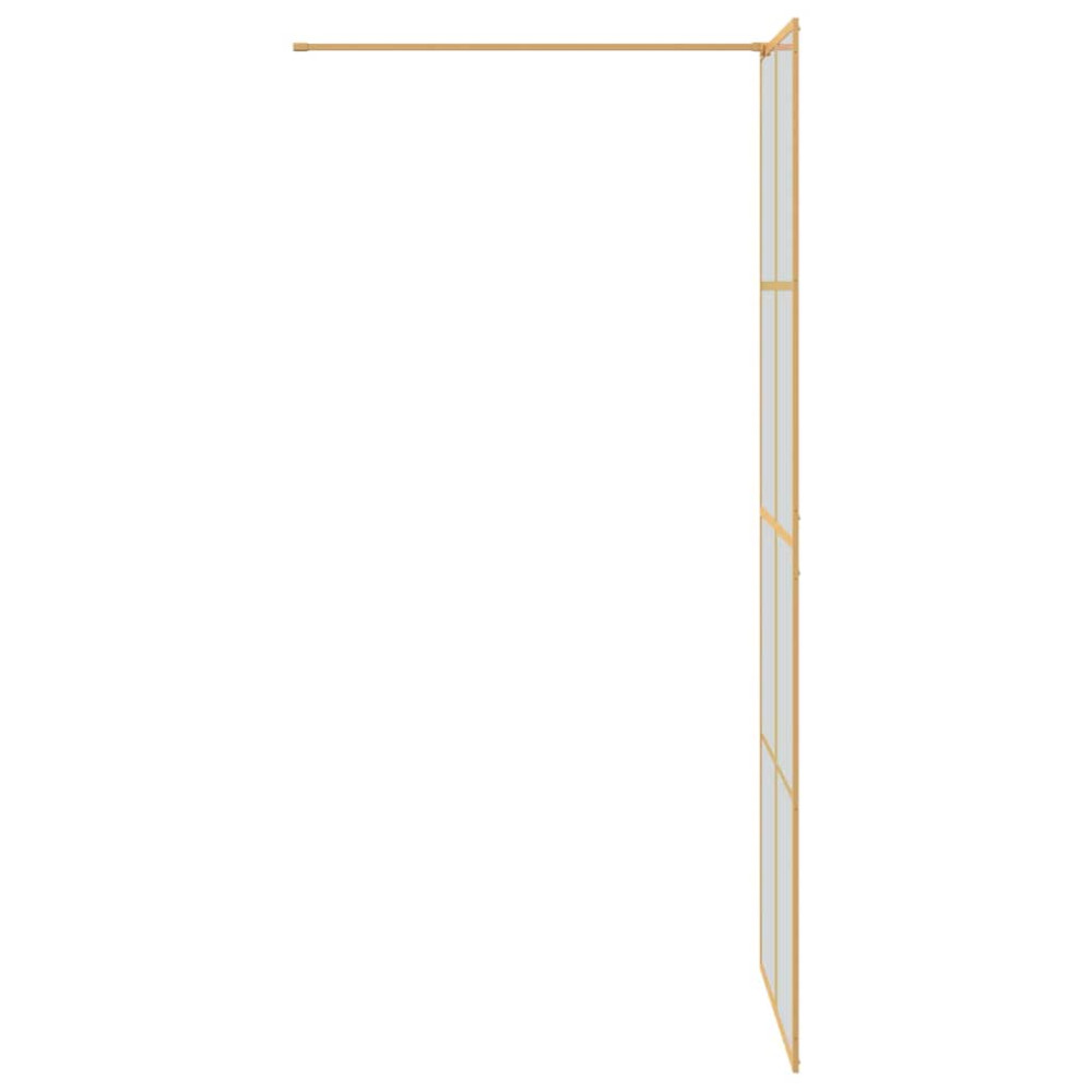 Produktbild för Walk-in Duschvägg Guld 80 x 195 cm härdat glas