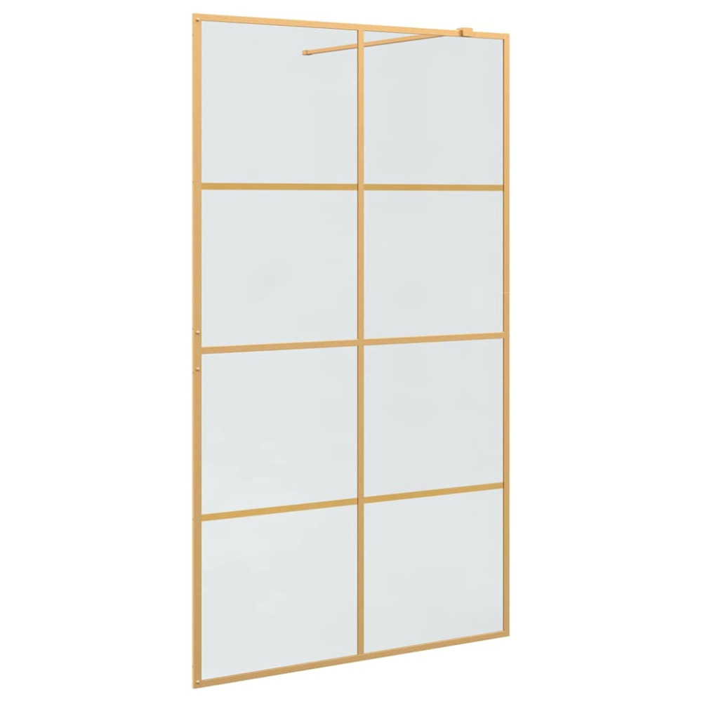 Produktbild för Walk-in Duschvägg Guld 115 x 195 cm härdat glas