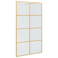 Produktbild för Walk-in Duschvägg Guld 115 x 195 cm härdat glas