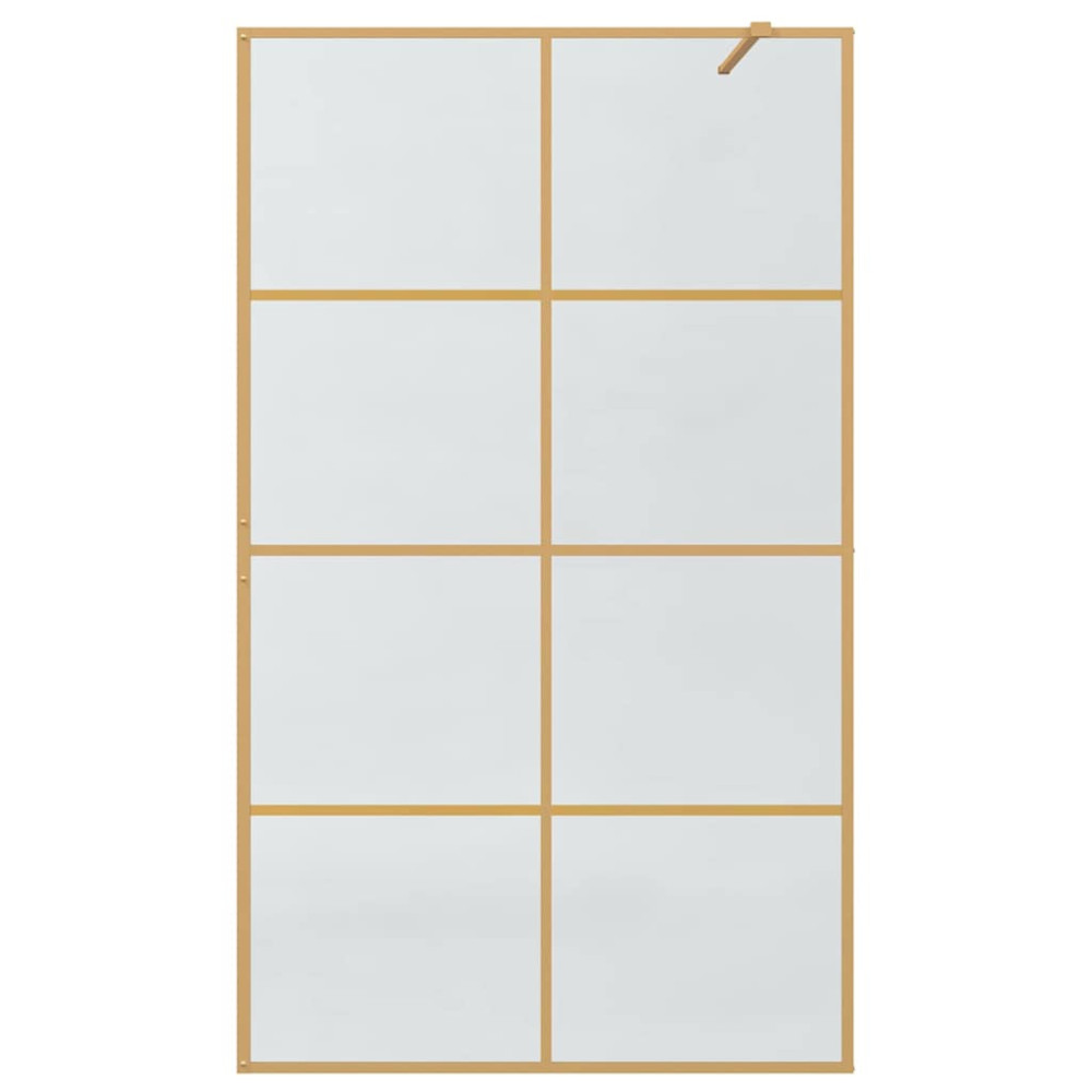 Produktbild för Walk-in Duschvägg Guld 115 x 195 cm härdat glas