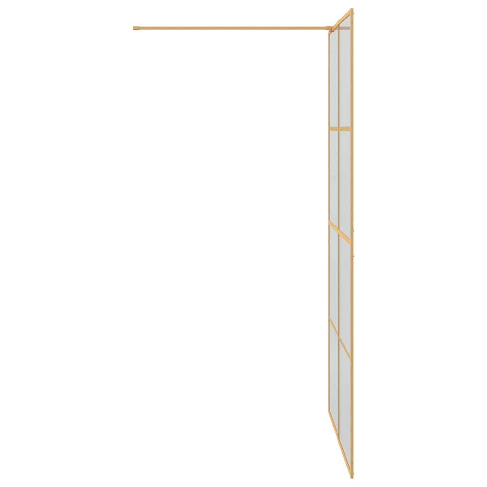 Produktbild för Walk-in Duschvägg Guld 115 x 195 cm härdat glas