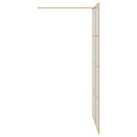 Produktbild för Walk-in Duschvägg Guld 115 x 195 cm härdat glas