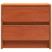 Produktbild för Sängbord med låda Vaxbrun 40 x 30.5 x 35.5 cm Furuträ