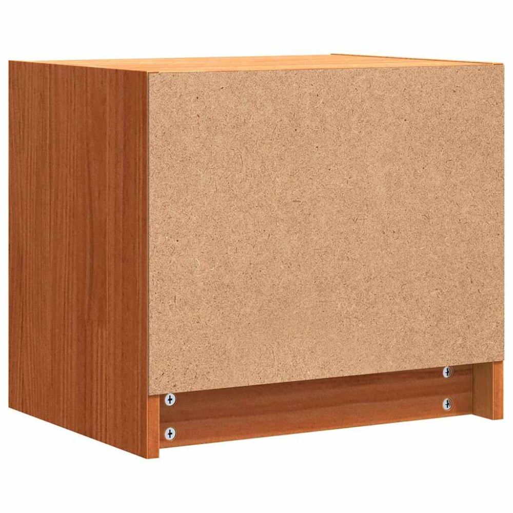 Produktbild för Sängbord med låda Vaxbrun 40 x 30.5 x 35.5 cm Furuträ