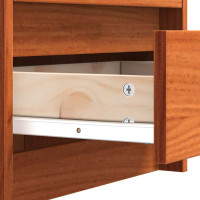Produktbild för Sängbord med låda Vaxbrun 40 x 30.5 x 35.5 cm Furuträ