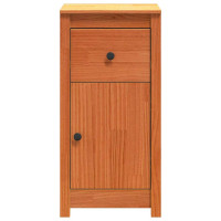 Produktbild för Sideboard 2 pcs Vaxbrun 39 x 34,5 x 80 cm Massiv furu