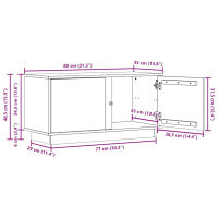 Produktbild för TV-skåp Vaxbrun 80 x 35 x 40,5 cm Massiv furu