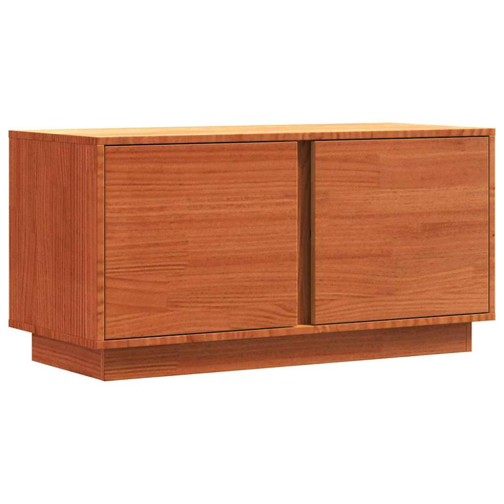 Produktbild för TV-skåp Vaxbrun 80 x 35 x 40,5 cm Massiv furu