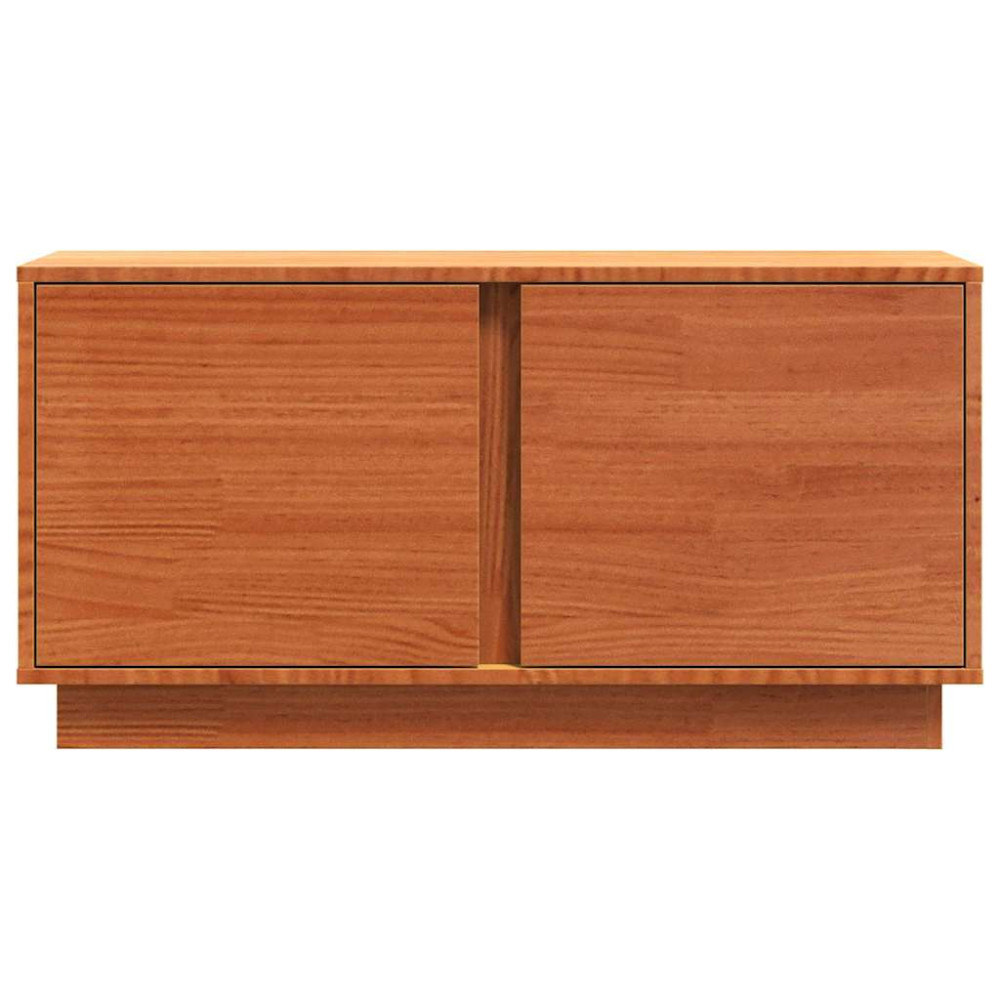 Produktbild för TV-skåp Vaxbrun 80 x 35 x 40,5 cm Massiv furu
