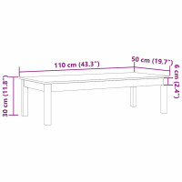 Produktbild för Kaffeebord Max Brun 110 x 50 x 30 cm Massiv furu
