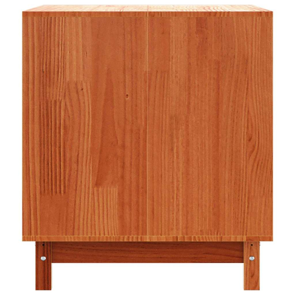 Produktbild för Hundhus med lagring Vaxbrun 100 x 70 x 70 cm Massiv furu