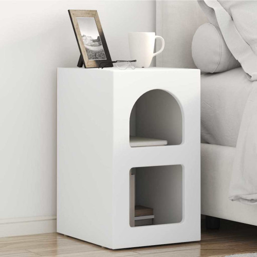 vidaXL Sängbord 2 pcs Vit 29,5 x 33,5 x 50 cm Konstruerat trä