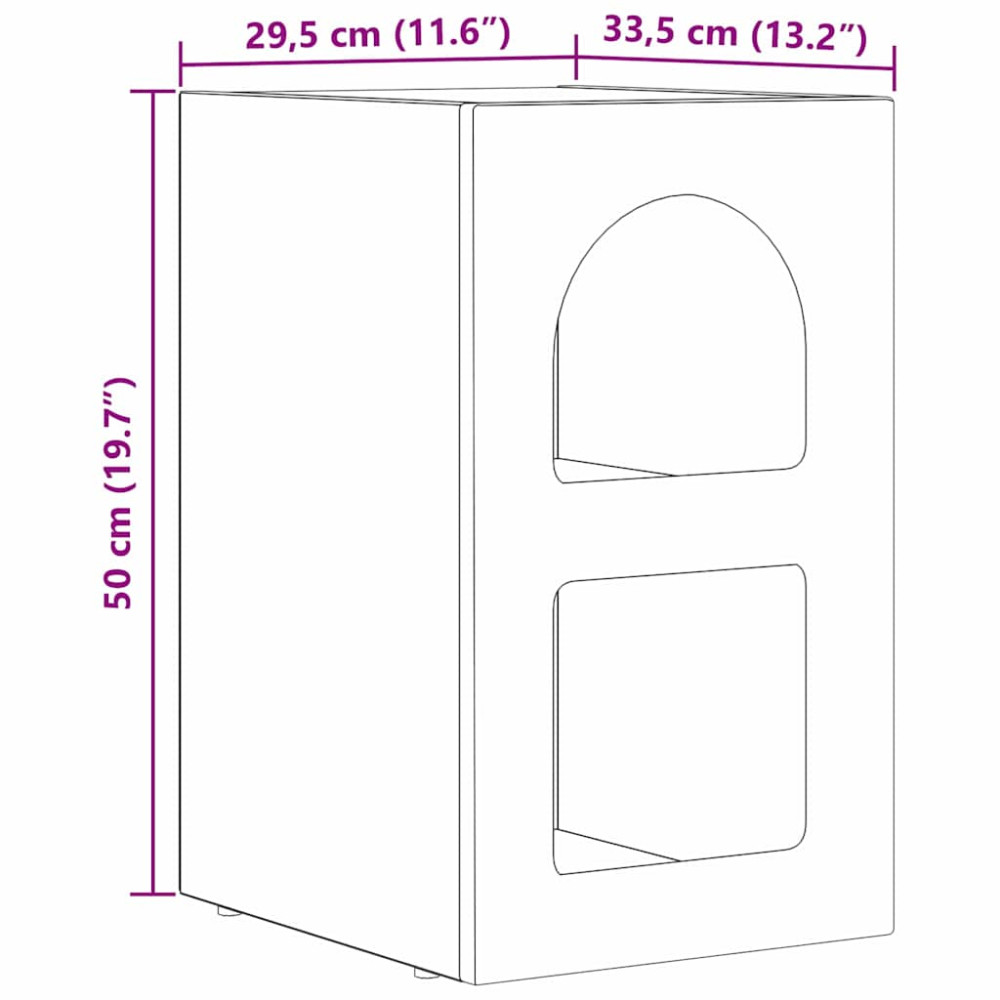 Produktbild för Sängbord 2 pcs Vit 29,5 x 33,5 x 50 cm Konstruerat trä