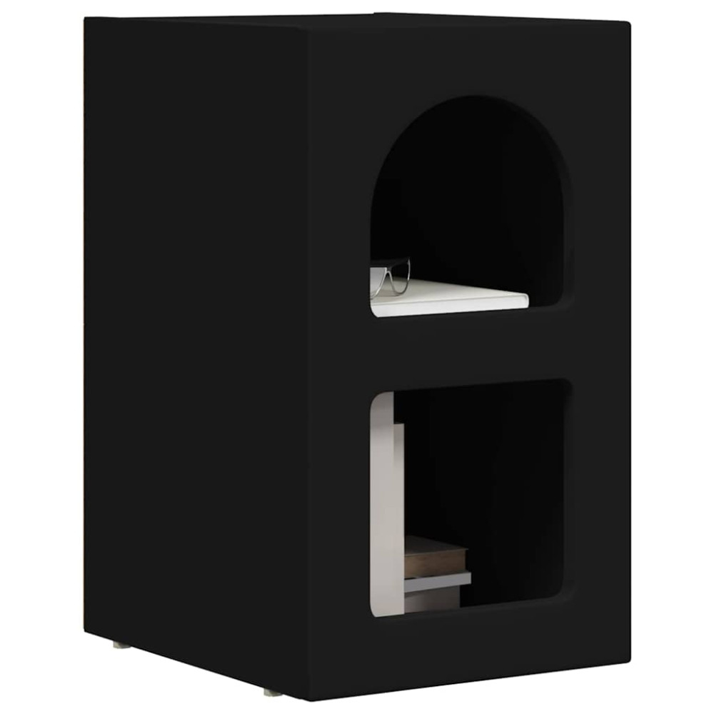 Produktbild för Sängbord Svart 29,5 x 33,5 x 50 cm Konstruerat trä